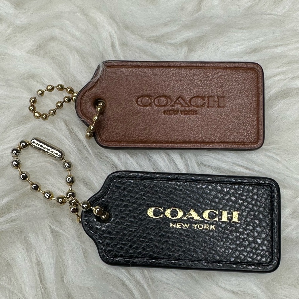 Coach Leather and Metal Bag Tag/Keychain